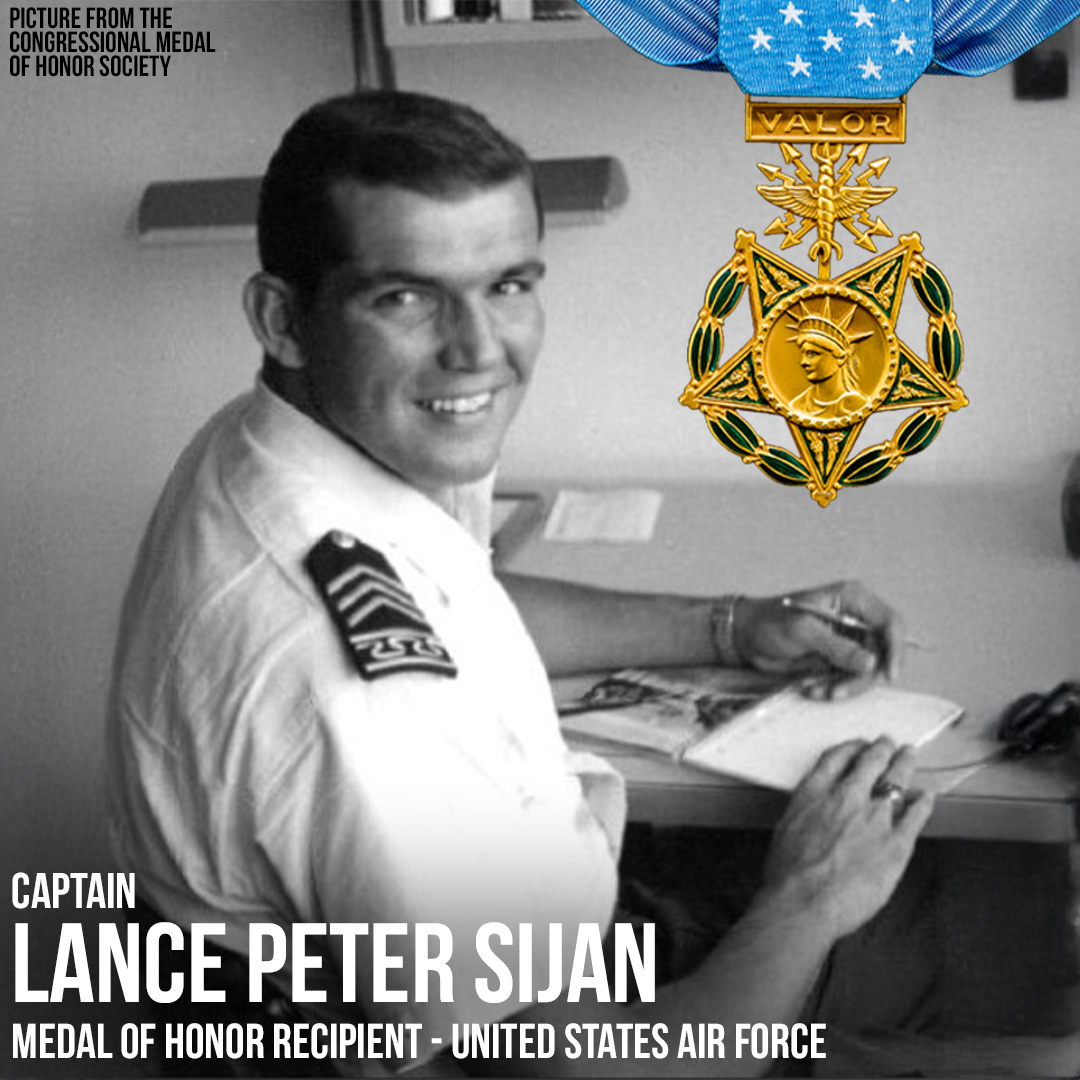 While flying over North Vietnam, Captain Sijan ejected from his disabled aircraft and evaded capture for over six weeks despite severe injuries and starvation. 

After being captured, he overpowered a guard and escaped, only to be recaptured hours later. Transferred to a prison