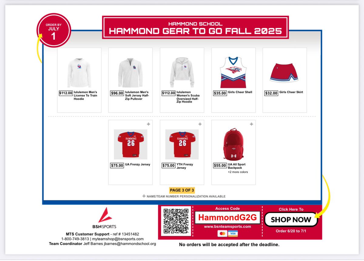 Last day to order your G2G for the start of the school year!!!