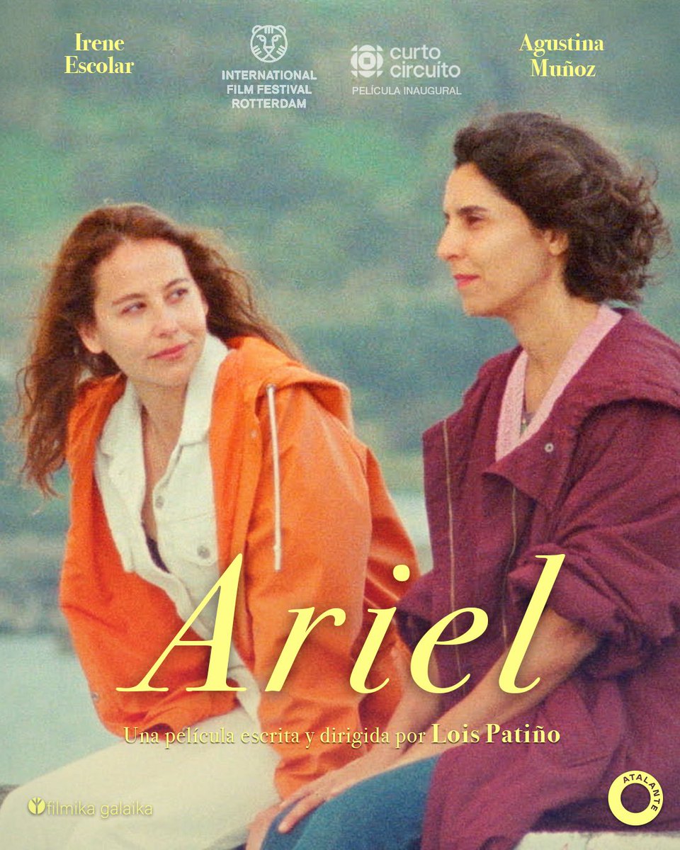 Atalante (@atalantefilms) on Twitter photo ✨ #Ariel, la nueva película de Lois Patiño (#Samsara), llega a cines este 25 de diciembre, distribuida por Atalante y producida por Filmika Galaika
🎬 Protagonizada por Agustina Muñoz e Irene Escolar, Ariel es la película inaugural de esta edición de <a href="/FCurtocircuito/">CURTOCIRCUÍTO</a> ✨ #Ariel, la nueva película de Lois Patiño (#Samsara), llega a cines este 25 de diciembre, distribuida por Atalante y producida por Filmika Galaika
🎬 Protagonizada por Agustina Muñoz e Irene Escolar, Ariel es la película inaugural de esta edición de <a href="/FCurtocircuito/">CURTOCIRCUÍTO</a>