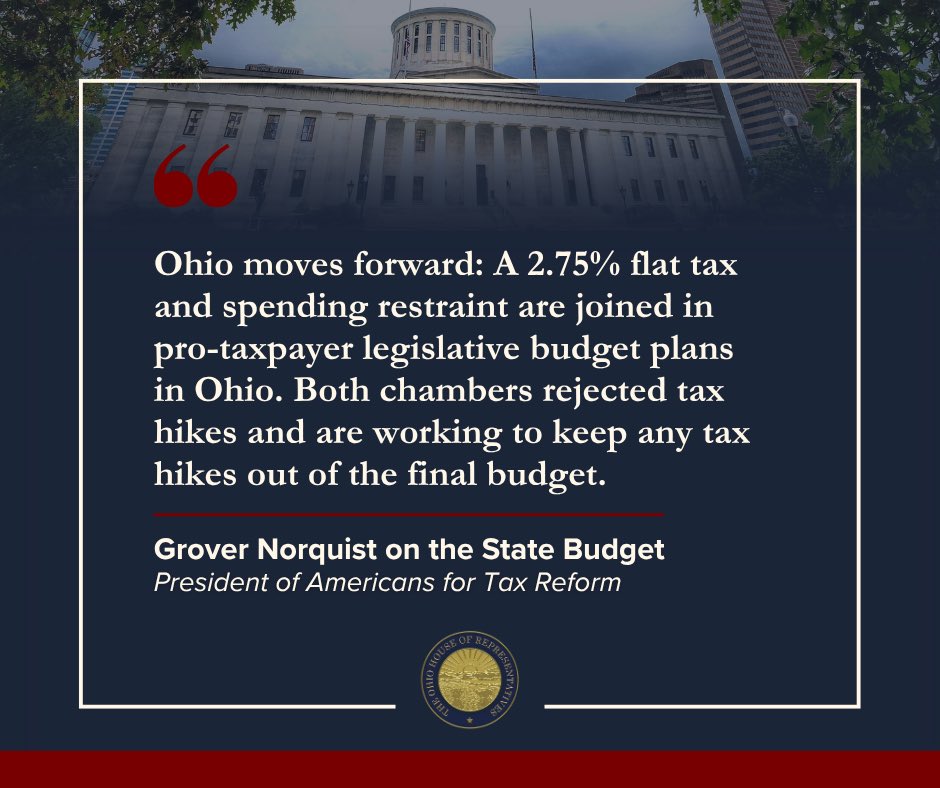 OHRGOPCaucus's tweet image. .@GroverNorquist on Ohio’s fiscally responsible, pro-taxpayer state budget. ✅
