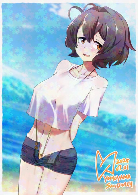 7月のファンカードイラスト(まほあこ:柊うてな) | よもやまサンド #pixiv ふぁんぼ