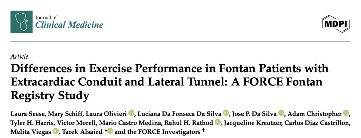 UPMC_CTSurgery's tweet image. Registry study explores differences in exercise capacity b/w extracardiac conduit &amp;amp; lateral tunnel #Fontan; ECC performed better on exercise capacity parameters but w/implications of limited clinical value
🔗: pmc.ncbi.nlm.nih.gov/articles/PMC12…
@LauraSeese_MD @MDPIOpenAccess @ChildrensPgh
