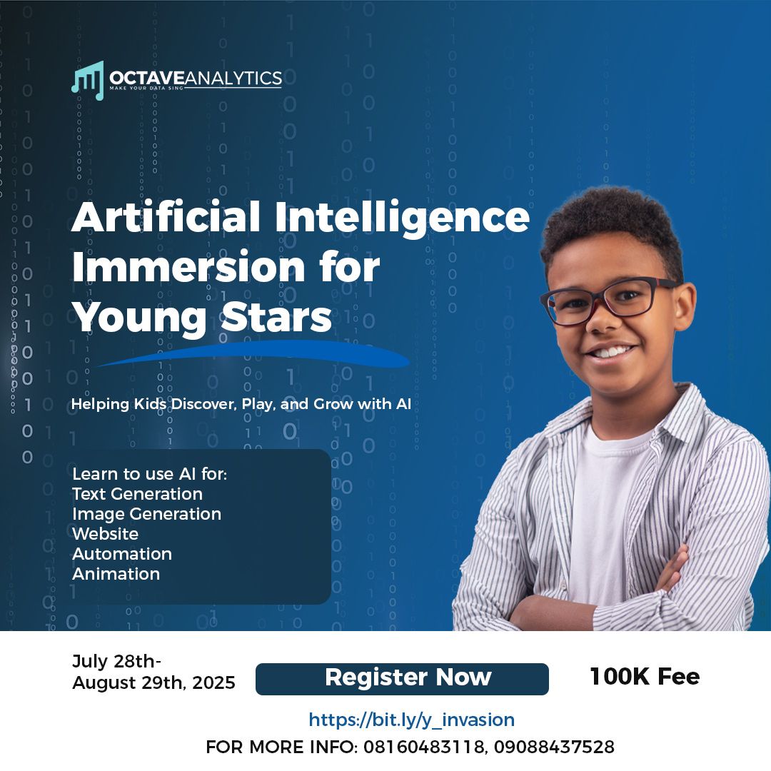 octaveanalytics's tweet image. Do you know that school knowledge alone is no longer enough to guarantee success in today’s world
Batch Dates:  Between July 28 and August 29, 2025

Help your young star unlock their potential and get ahead in a fast-changing world! Let’s make it happen!
bit.ly/y_invasion