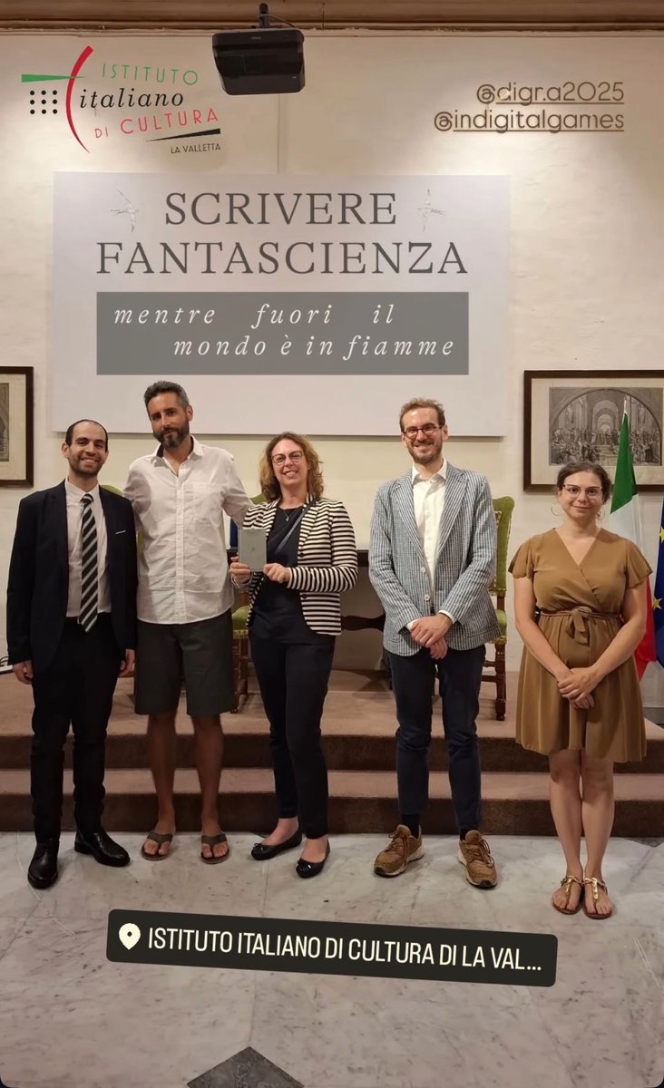 Italy in Malta (@italyinmalta) on Twitter photo Una serata all’IIC di La Valletta con <a href="/InDigitalGames/">Institute of Digital Games - University of Malta</a> per parlare di fantascienza, filosofia, distopia e gioco. Una serata all’IIC di La Valletta con <a href="/InDigitalGames/">Institute of Digital Games - University of Malta</a> per parlare di fantascienza, filosofia, distopia e gioco.