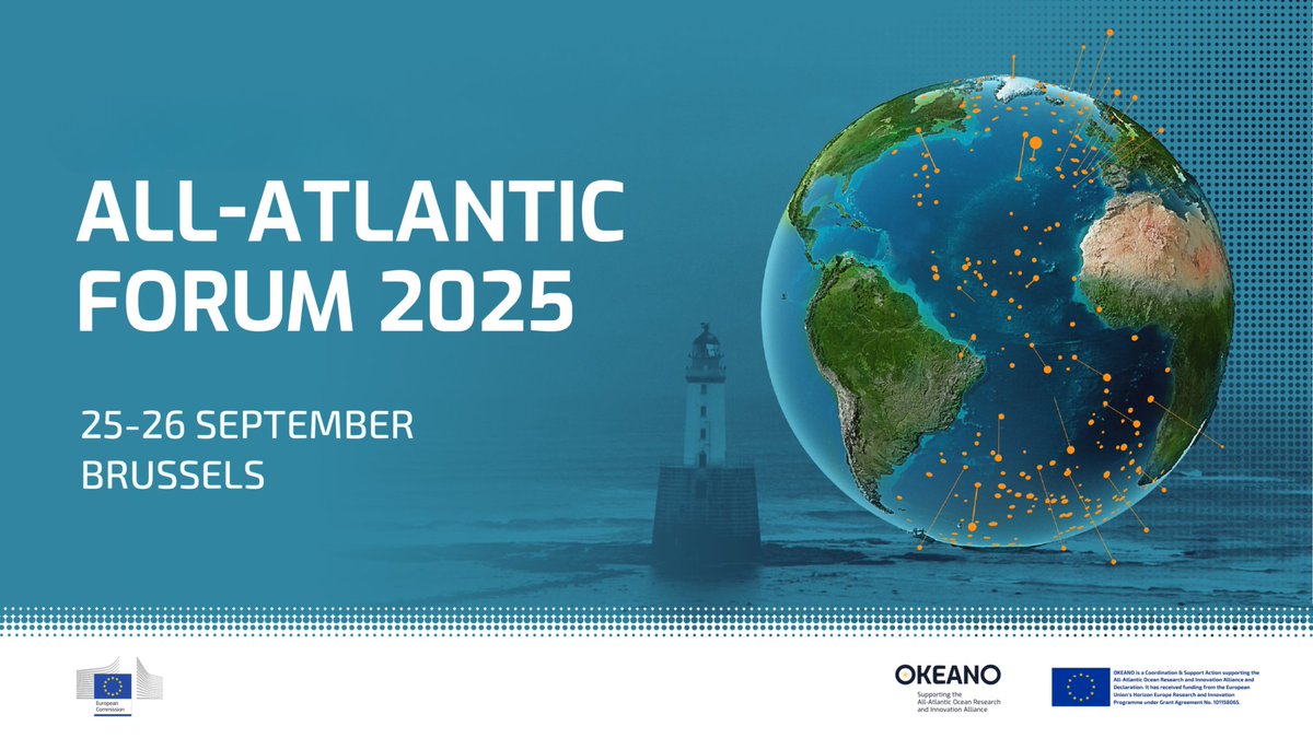 OurMissionOcean's tweet image. The 2025 All-Atlantic Research and Innovation Alliance Forum #AAORIAForum2025 is coming to Brussels! 💡

🗓️ Join us on 25-26 September to explore how we can advance ocean science, innovation, and cooperation across the Atlantic Ocean. 🌊

Register today 👉 allatlanticocean.org/all-atlantic-f……
