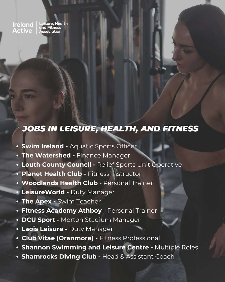 Ireland Active (@irelandactive) on Twitter photo ๐ก ๐
๐ค๐ ๐๐ฅ๐ฅ๐ค๐ง๐ฉ๐ช๐ฃ๐๐ฉ๐๐๐จ ๐ก
Passionate about leisure, health, and fitness? Our members are hiring!
Discover amazing job opportunities in the industry: irelandactive.ie/membership/jobโฆ
#IrelandActive #JobFairy #LeisureIndustry #HealthIndustry #FitnessIndustry #IrishJobs ๐ก ๐
๐ค๐ ๐๐ฅ๐ฅ๐ค๐ง๐ฉ๐ช๐ฃ๐๐ฉ๐๐๐จ ๐ก
Passionate about leisure, health, and fitness? Our members are hiring!
Discover amazing job opportunities in the industry: irelandactive.ie/membership/jobโฆ
#IrelandActive #JobFairy #LeisureIndustry #HealthIndustry #FitnessIndustry #IrishJobs