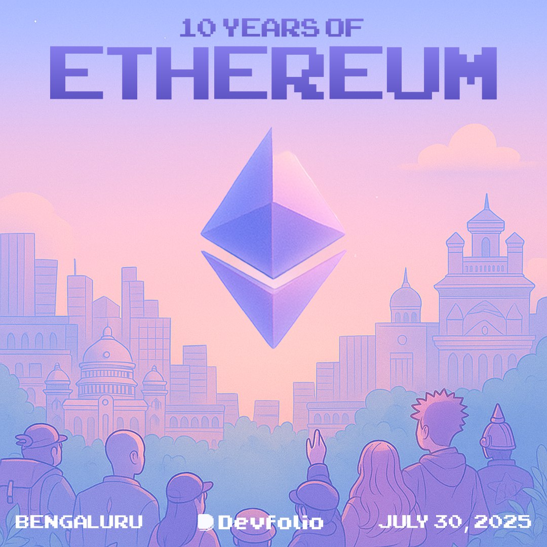 gm!

Ethereum turns 10 on July 30th 🎂 and we’re bringing the community together for an evening of reflection, conversations, and looking ahead.

Join us as we celebrate a decade of Ethereum, and sketch out what’s next.

🗓️ Limited spots: lu.ma/id8ftmym