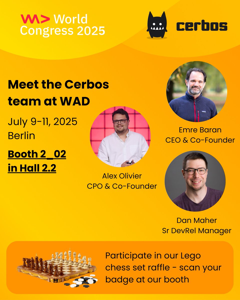 Cerbos (@cerbosdev) on Twitter photo The Cerbos team is heading to <a href="/WeAreDevs/">WeAreDevelopers</a> World Congress in Berlin, July 9-11!
<a href="/emre/">Emre</a>, <a href="/alexolivier/">Alex Olivier</a>, and <a href="/phrawzty/">Dan 🌈</a> are are excited to connect and chat about all things authorization.
See you there 👋
#WeAreDevs The Cerbos team is heading to <a href="/WeAreDevs/">WeAreDevelopers</a> World Congress in Berlin, July 9-11!
<a href="/emre/">Emre</a>, <a href="/alexolivier/">Alex Olivier</a>, and <a href="/phrawzty/">Dan 🌈</a> are are excited to connect and chat about all things authorization.
See you there 👋
#WeAreDevs