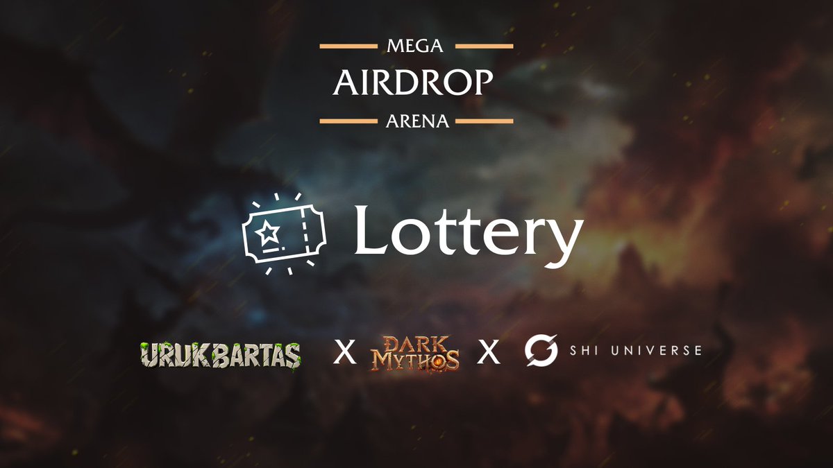 The Mega Airdrop Lottery is complete!  

We’ve selected 10 lucky winners from the Top 25 of April’s Airdrop Arena – scoring rewards from:  

🐲 Dark Mythos 
– 10.000 Arcanum ( 1.000 Arcanum each) 

🪐Shi Universe 
– 100 Iota each
- Valid Raider NFTs each
- Merch sticker packs
