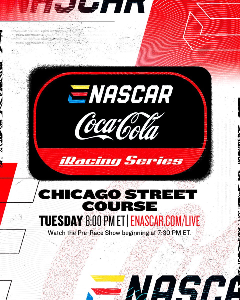 We’re racing in the Windy City tonight at 8pm ET. 

Watch live 👉 enascar.com/live/

@nascar <a href="/iRacing/">iRacing</a> <a href="/CocaColaRacing/">Coca-Cola Racing</a>