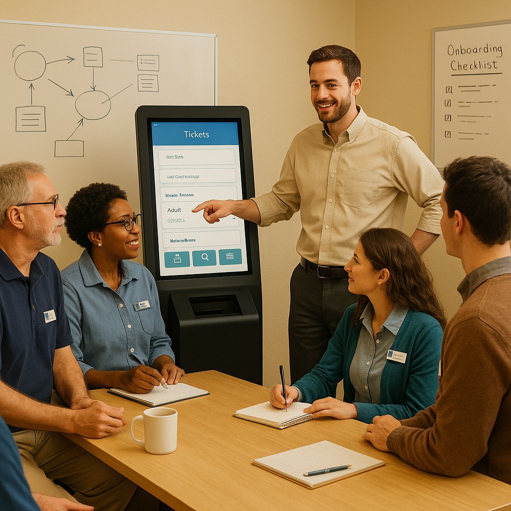 Everyticket_in's tweet image. Staff training included! 👨‍🏫 

We don&apos;t just provide technology - we ensure your team masters it. 

Success guaranteed from day one. #StaffTraining #SuccessGuaranteed #ComprehensiveSupport