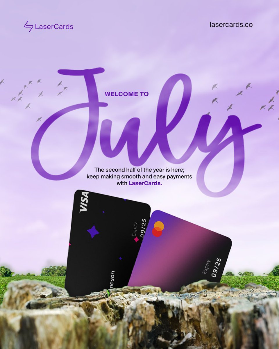 lasercardsco's tweet image. Welcome to the second half of the year! 🎉
Keep using LaserCards for fast, secure, and reliable payments all year long.