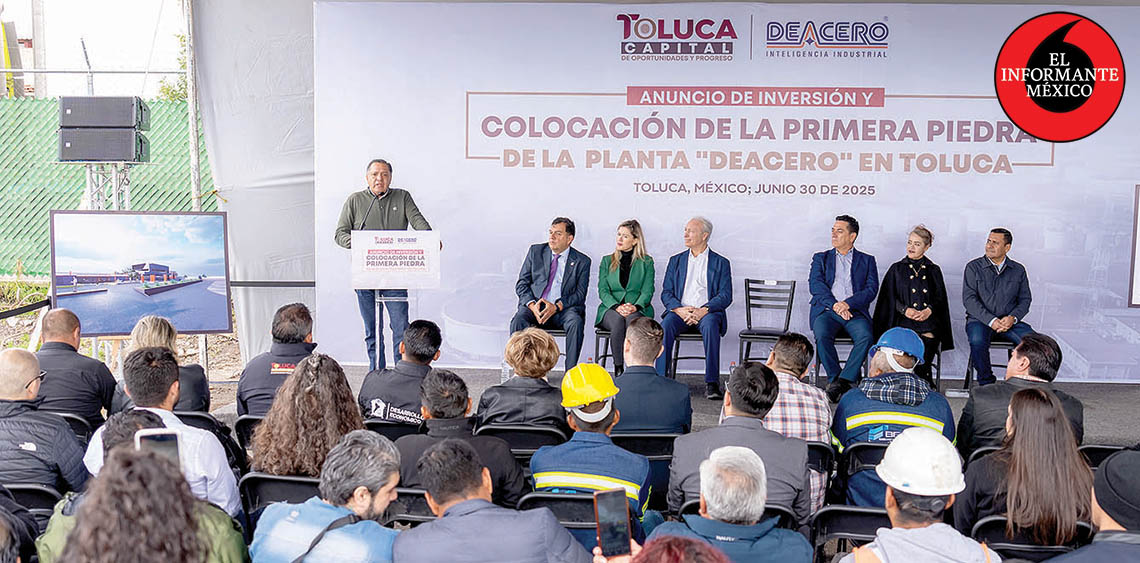 ElInformanteMX's tweet photo. Confía #empresa DEACERO en #Toluca para abrir una planta más en el país
Anuncian #empresarios una #inversión de 150 #MillonesDePesos y la creación de mil 500 #EmpleosDirectos e #indirectos.
Tags: @TolucaGob @rimoba
https://t.co/2zCGqb0q2i https://t.co/7oFFjQfHRK