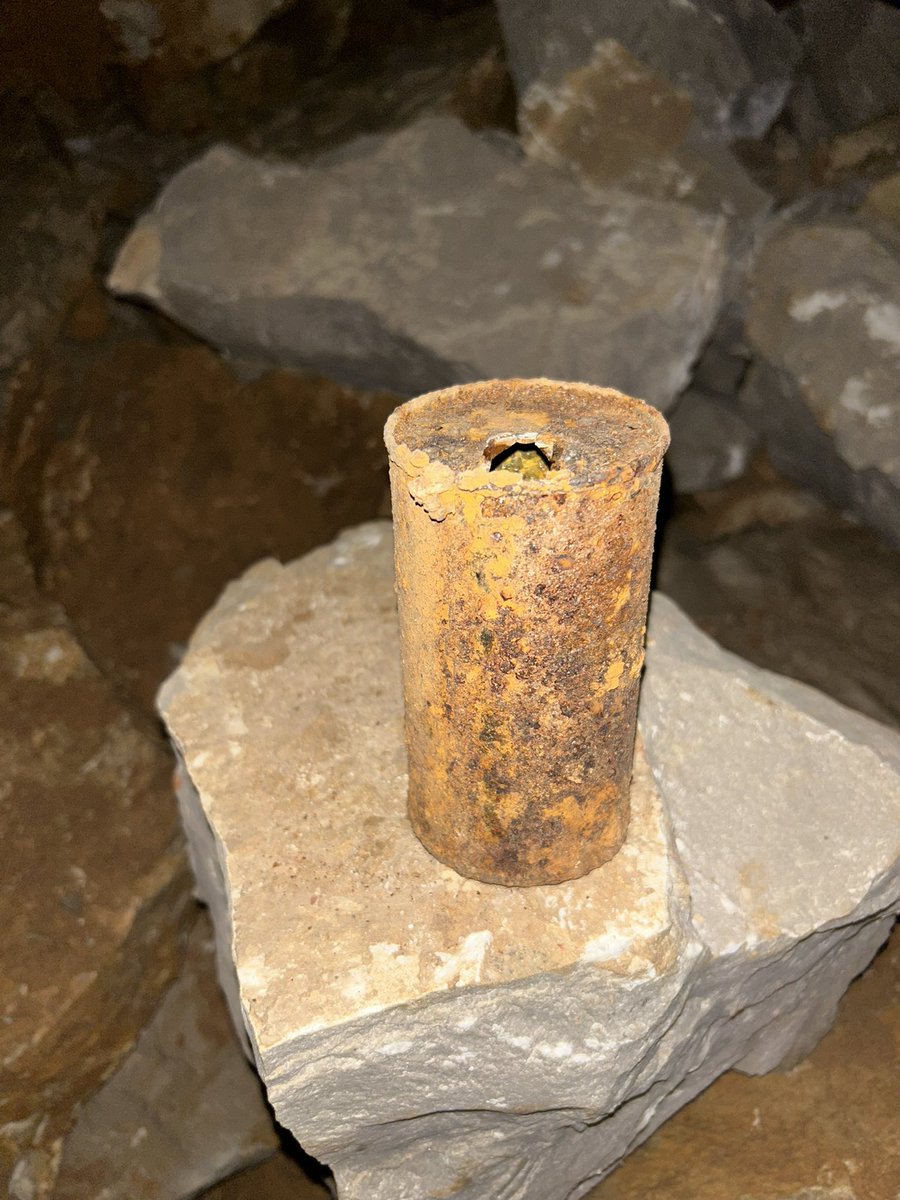 MammothCaveNP's tweet image. Today’s installment of historic trash found inside the Mammoth Cave, a beverage can. Before Mammoth Cave became a national park people were allowed to have food and drink on tours, so someone had 54 degree drink.
