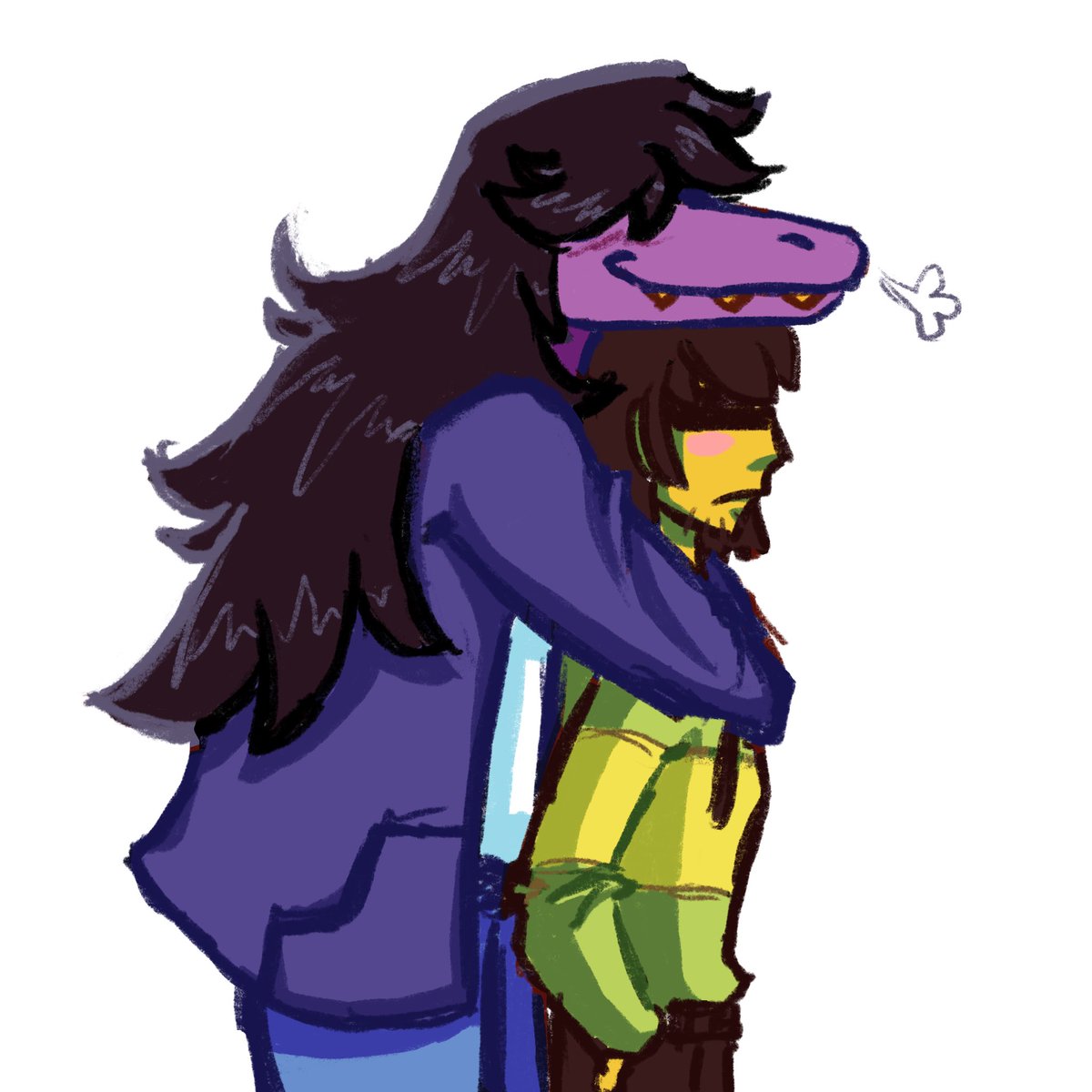 Rest chin on head
#DELTARUNE #krisdreemurr #susie