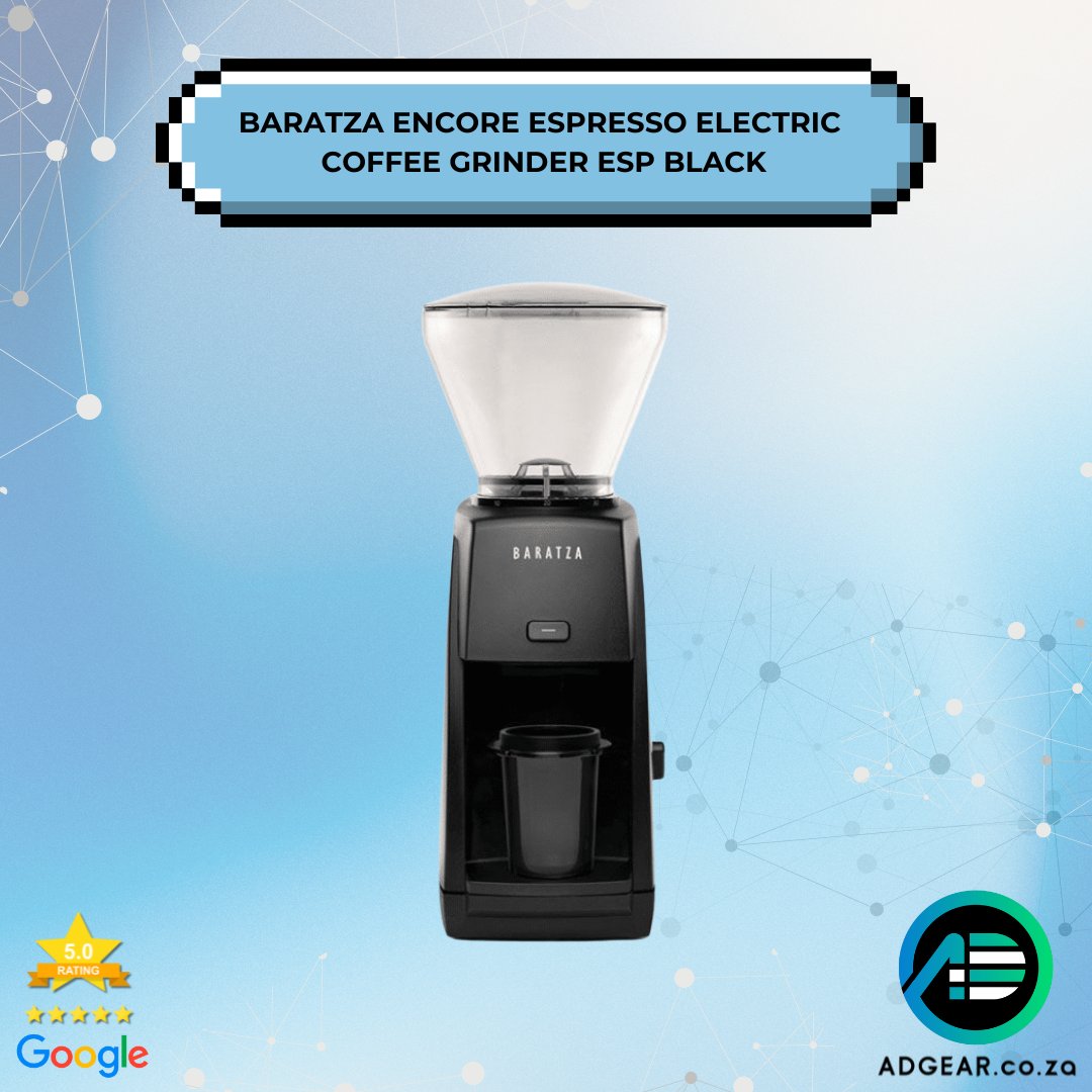 ADGearZA's tweet photo. ⚙️   Power up with Baratza Encore Espresso Electric Coffee Grinder ESP Black from   ADGEAR!
 
    🛒   https://t.co/mx8u6fbrMT
 
    #ADGear #CapeTown #CenturyCity #SouthAfrica https://t.co/FhZ6eluUVb