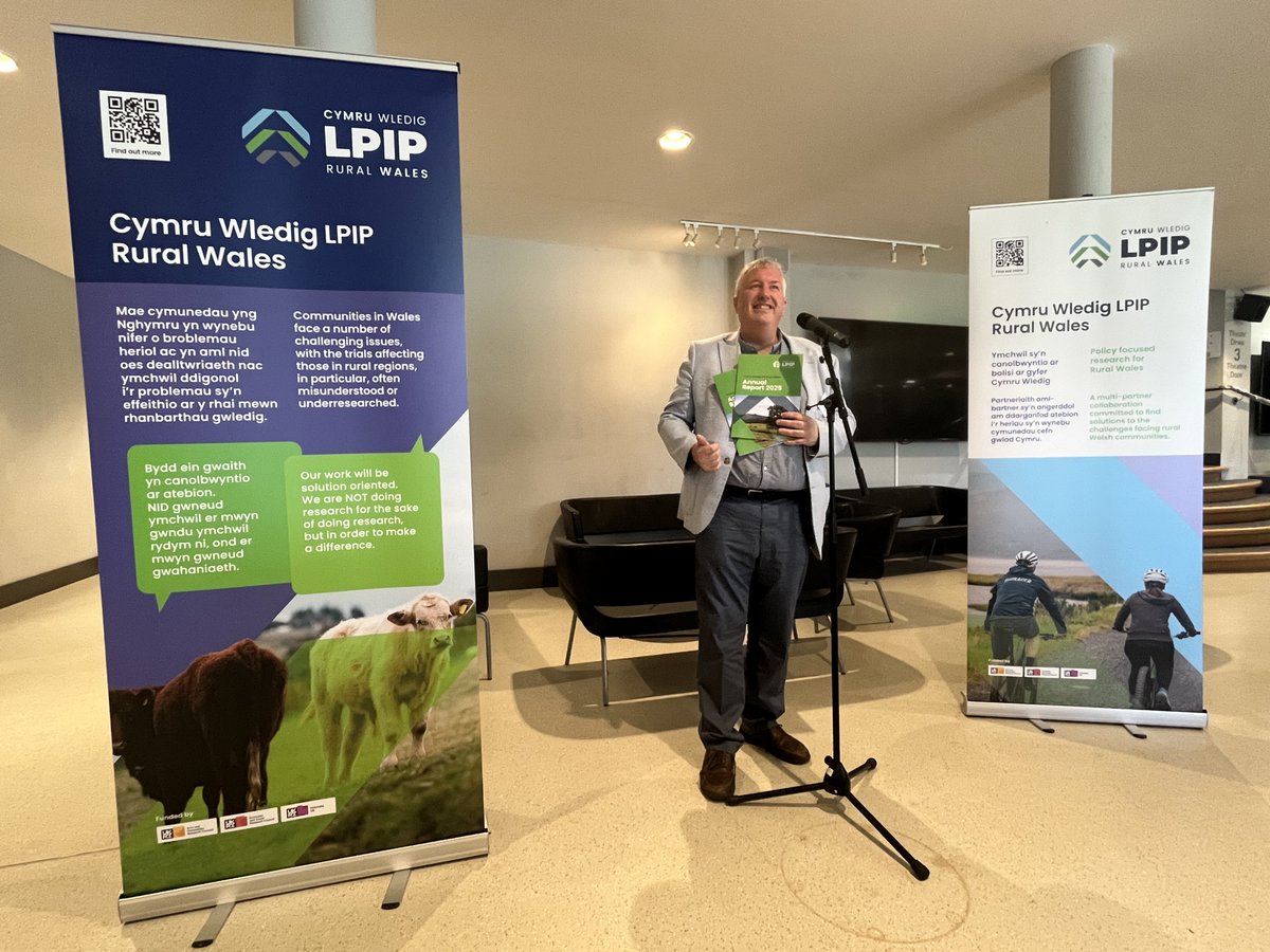 Delighted to be able to launch the Cymru Wledig LPIP Rural Wales annual report at last night's reception. It demonstrates the breadth and depth of diverse projects and partnerships underway across #ruralWales. Get your copy at #WISERD2025 or view online at bit.ly/4l0ws2y