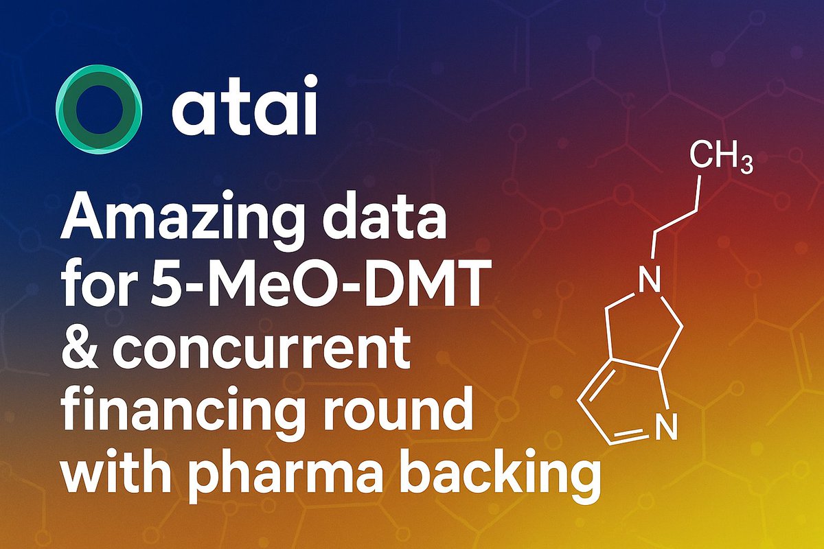 Today, $ATAI announced outstanding Phase 2b data for BPL-003 (5-MeO-DMT).

In parallel, core shareholders – including myself and pharma company <a href="/ferring/">Ferring Pharmaceuticals</a>  – demonstrated conviction by investing $50 million together with top-tier biotech funds.

I firmly believe psychedelics have