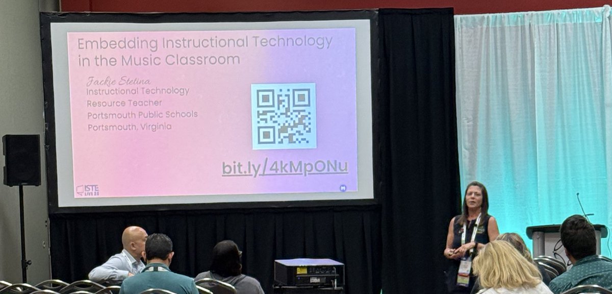 JStetinaTRT's tweet image. What an amazing experience to share my love for music education and technology at #istelive2025! And so many music educators in the room too! @jennthomas75 @ebracyPPS @PortsVASchools #PPStrt #musictech