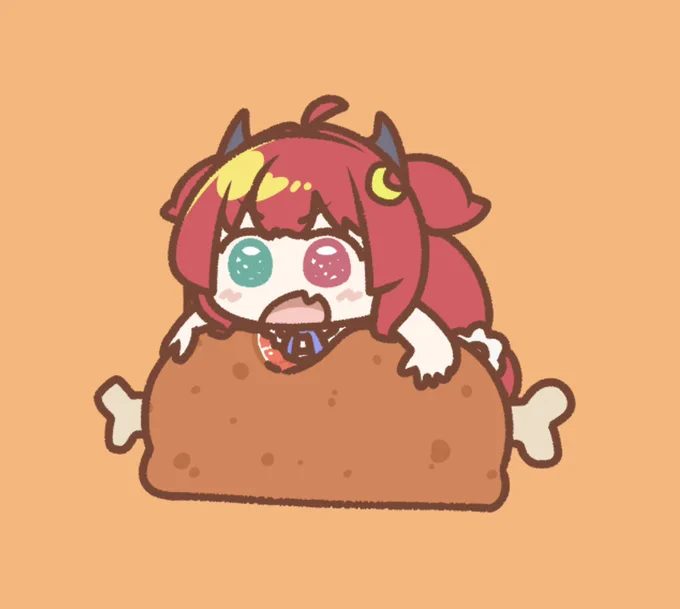 ロアちゃん肉に食らいついて ロアちゃん肉食べてる? この夏肉食べてかないとミートゲージが下がって元気出なくなってくるから肉は食べないとだめだよ! 美味しい肉食べてこの暑さを頑張って乗り越えてこ〜! ロアちゃんに元気になるうまうま肉料理との出会いを〜 今日飯 ペペロンチーノ #ロアート