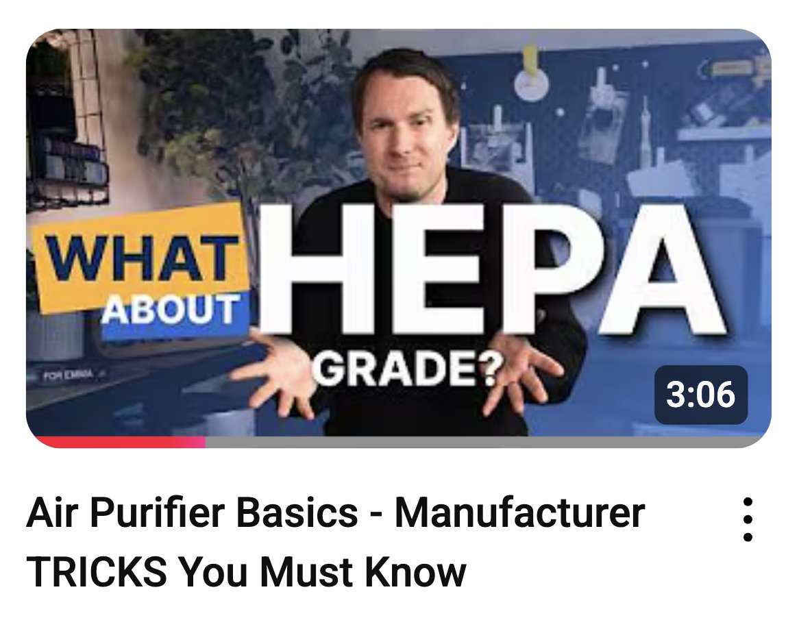 Important air purifier basics for those who are new to the world of air filtration: youtube.com/watch?v=8F1qe_…