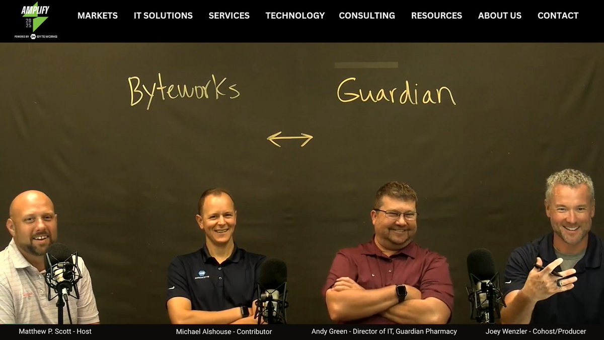 Byteworks's tweet photo. Coming soon! 🎙️🎞️
We have a ton of fun while exploring the critical role of #ITinfrastructure in #Mergers and #Acquisitions - from pre-acquisition technical due diligence to post-acquisition #networkintegration
w/ Andy Green, Director of IT, Guardian Pharmacy https://t.co/E6CoAtkOuX