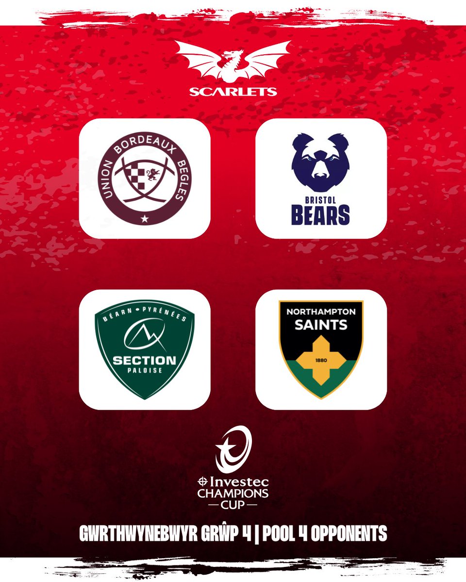 Our #InvestecChampionsCup opponents 👀

Ein gwrthwynebwyr yng Nghwpan Pencampwyr 25/26

#YmaOHyd