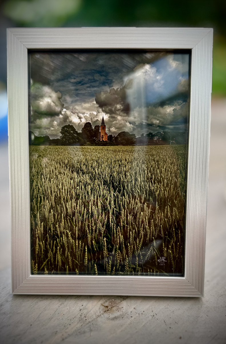 Foto in lijstje,  kerkje van Eenum👌🏼