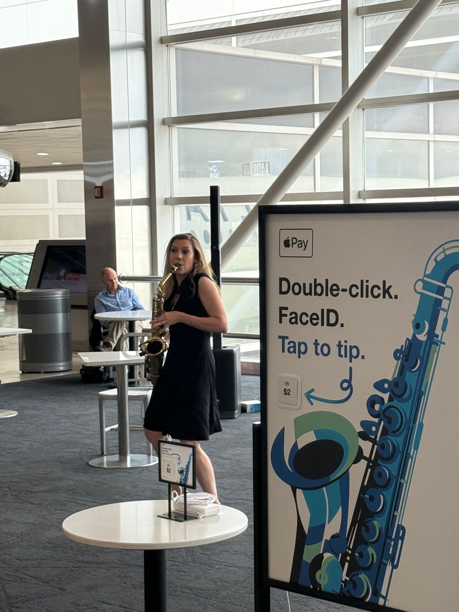 🎶Music in the McNamara Terminal! 🎶
Join us today, tomorrow, and Thursday for live music at the Water Feature from Noon to 6 p.m. 
These fantastic performances are brought to you in partnership with Apple Pay. ✈️✨ #DTWnonstop