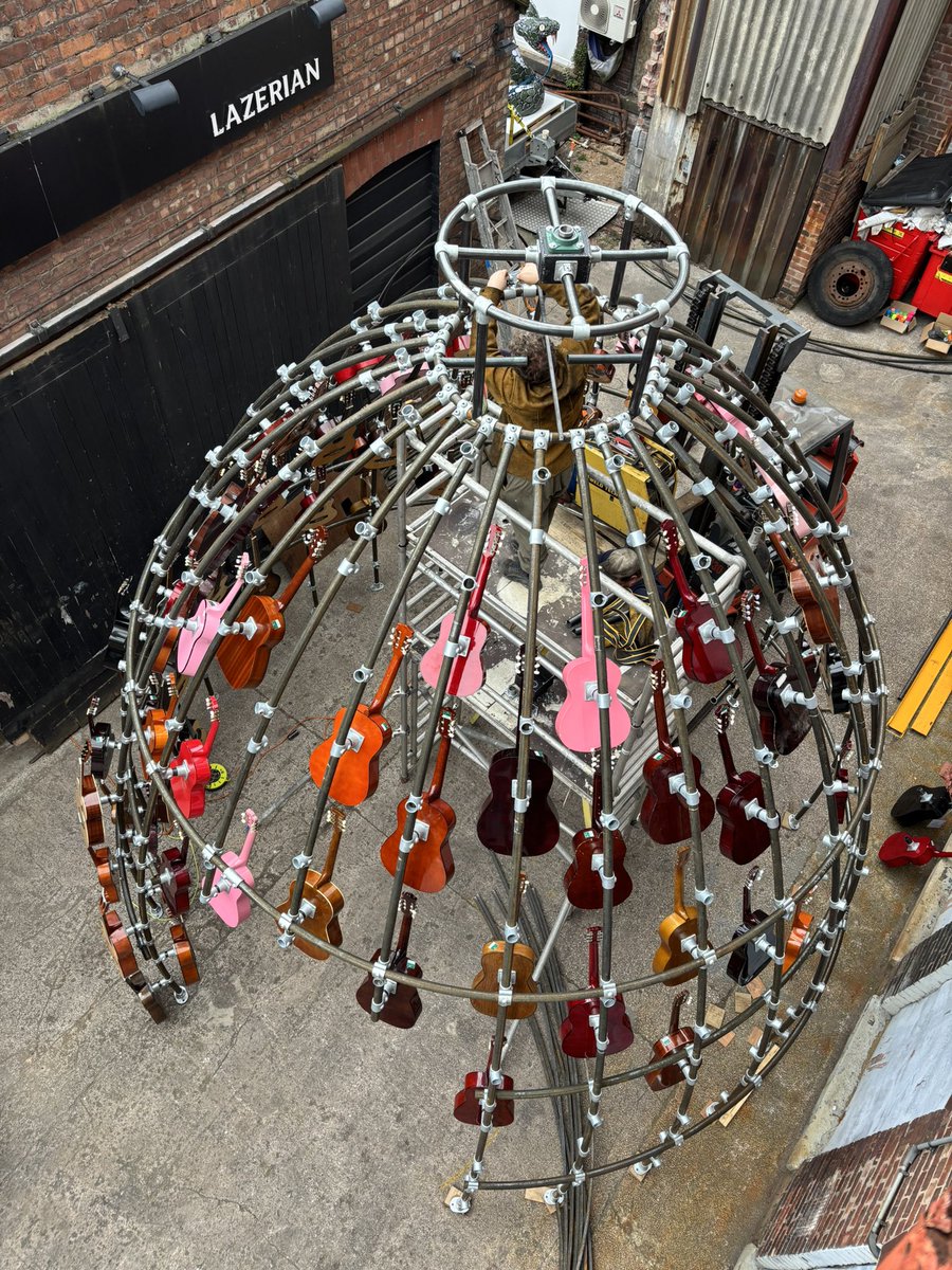 lazerian's tweet image. Cathedral of Sound coming together nicely ready for Music for The Senses- @mcrarttrail- a city wide celebration blending sound and art through immersive installations and community creativity 🎸