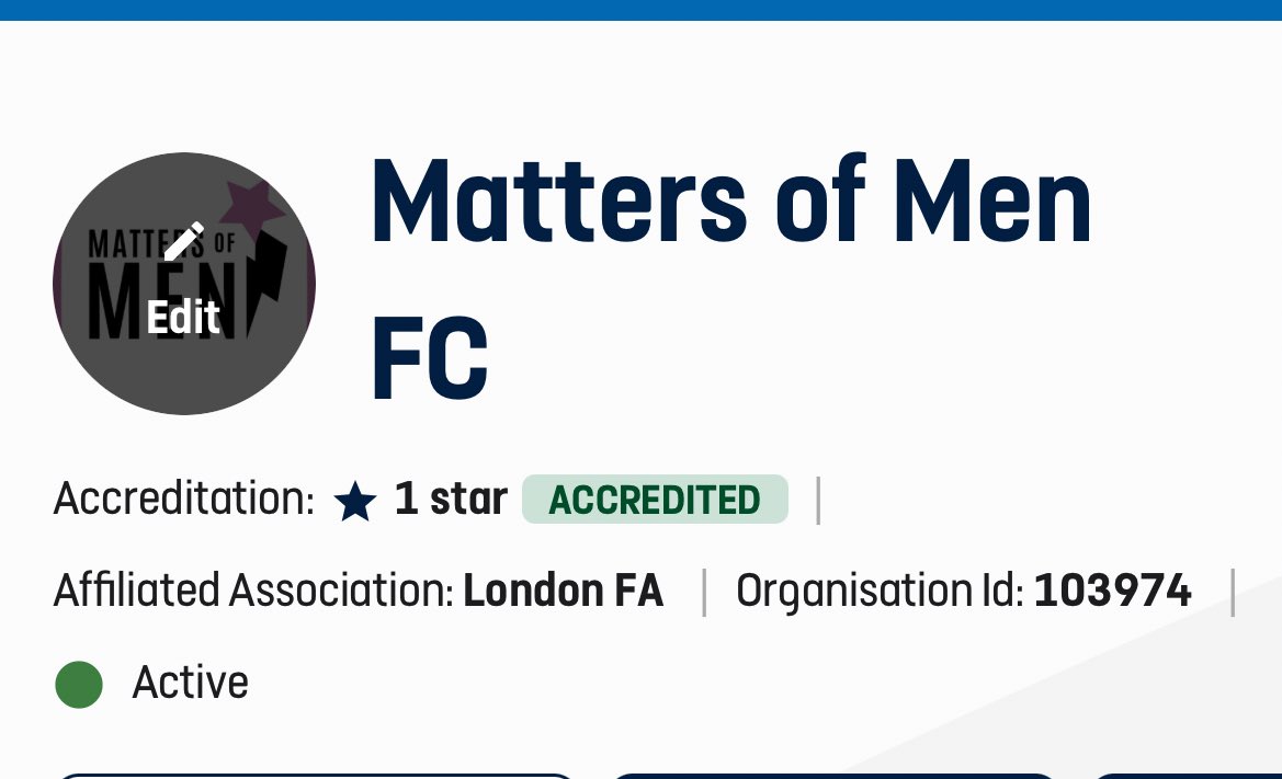 Seems small compared to other teams. But being a charity club that only play a handful of times during the year we are accredited and registered for the coming season.  Ensuring any players that play are somewhat covered with insurance when they give up their time to play 💜🖤
