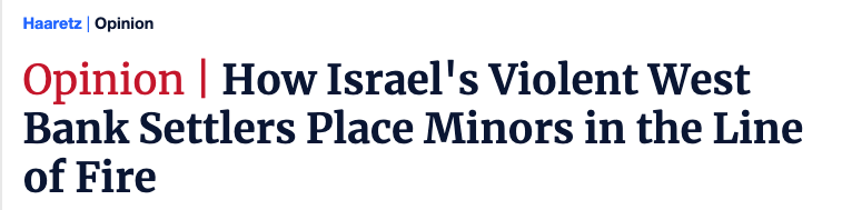 infinite_jaz's tweet photo. Wild story in Haaretz about how extremist settlers officially register their illegal outposts as foster homes so they can recruit poor, at-risk kids, radicalize them, and deploy them to terrorize Palestinian villages. https://t.co/Ti312ijXhw