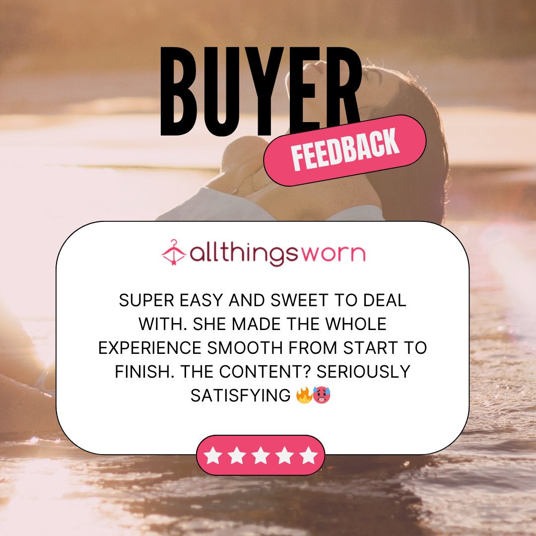 Sweet to deal with. Naughty on delivery. 😈 That’s the energy verified buyers love and the kind of review you could be getting. 

Ready to be someone’s cheeky little fave? Start listing, babe 💌

#AllThingsWorn #WornGoods #UsedPanties #SideHustle #MoneyHacks
