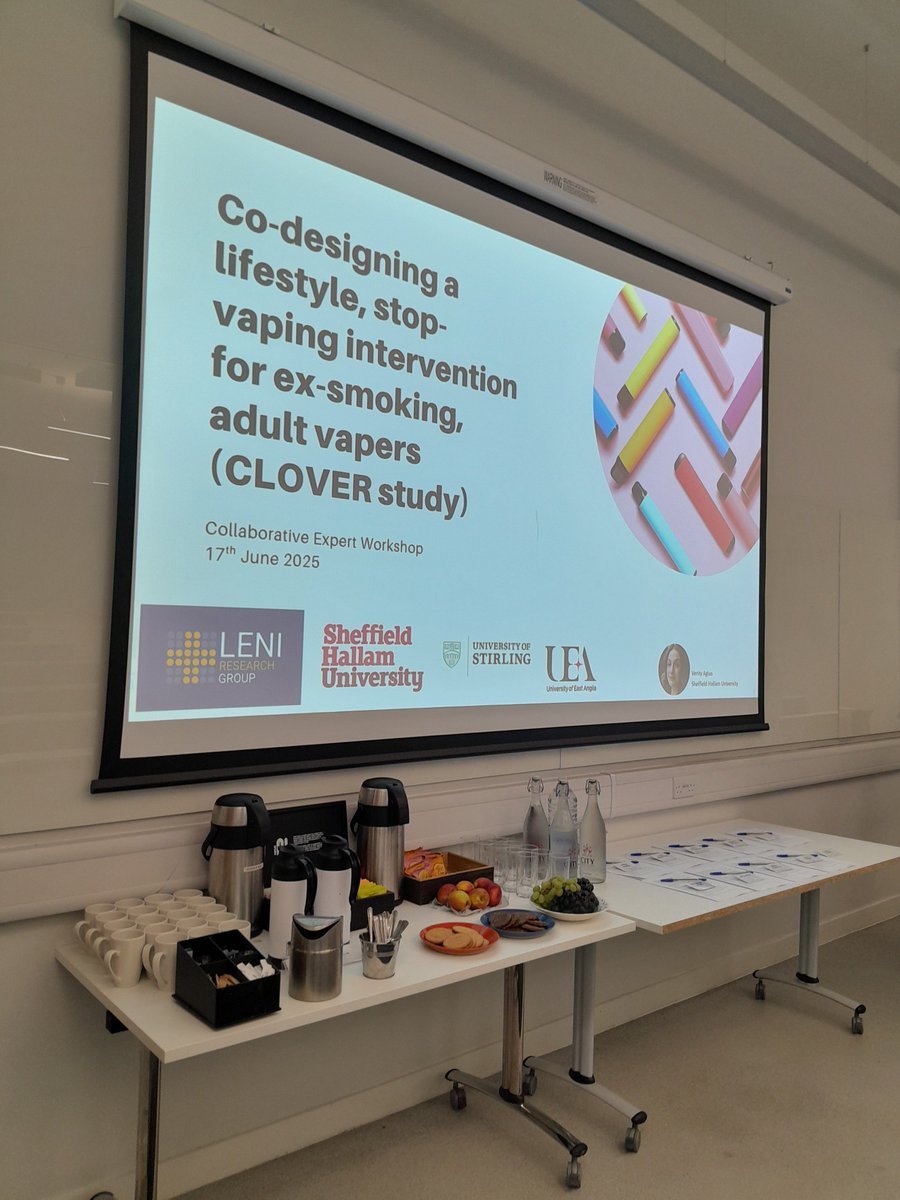 LENI Research Group - Sheffield Hallam University (@leniresearch) on Twitter photo It was great to meet at <a href="/StGeorgesU/">St. George's University</a> and discuss with academics, healthcare professionals and policy makers, how we can design an innovative, stop-vaping intervention! We will now carry out a similar process with end-users! <a href="/SheffieldHallam/">Sheffield Hallam</a> <a href="/uniofeastanglia/">UEA</a> <a href="/StirlingCampus/">UniversityOfStirling</a> It was great to meet at <a href="/StGeorgesU/">St. George's University</a> and discuss with academics, healthcare professionals and policy makers, how we can design an innovative, stop-vaping intervention! We will now carry out a similar process with end-users! <a href="/SheffieldHallam/">Sheffield Hallam</a> <a href="/uniofeastanglia/">UEA</a> <a href="/StirlingCampus/">UniversityOfStirling</a>