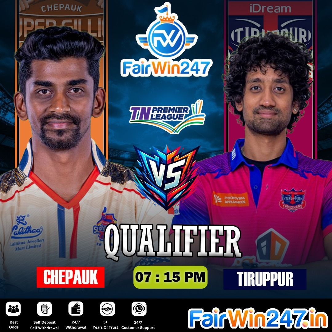 Theashwathama11's tweet photo. ⚔️TNPL QUALIFIER SHOWDOWN!
Who will seal their place in the TNPL Final? 

Play Now 👉🏻 https://t.co/bkfmxVPe7B 

▪️Toss
▪️Match Odds
▪️Runline/Fancy
▪️Cash Out
▪️24/7 Deposit/Withdraws 

Join Now 👉🏻 https://t.co/bkfmxVPe7B 

Play Now and Win Big!! 

#TNPL2025 #CSGvsITT #FairWin247 https://t.co/xirh4Liu0e
