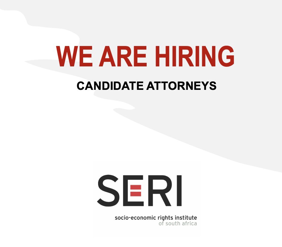 [JOB OPPORTUNITIES] SERI is looking for two candidate attorneys to join our team in 2026. The closing date for applications is Thursday, 31 July 2025.      

Please see link for details |shorturl.at/BijXo