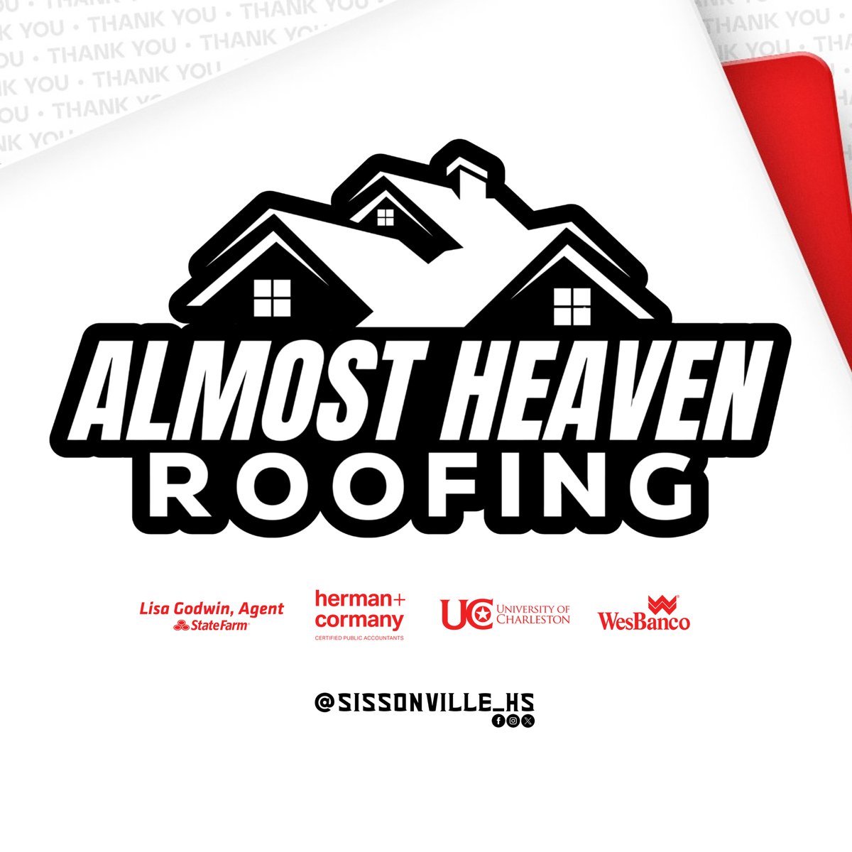We are thrilled to announce that Almost Heaven Roofing has joined our Sissonville Community Supporters team as a Social Media Sponsor! 👏

Owners Duncan McClung and Todd Brammer offered a few words on this new partnership:

"As a local business and members of this incredible