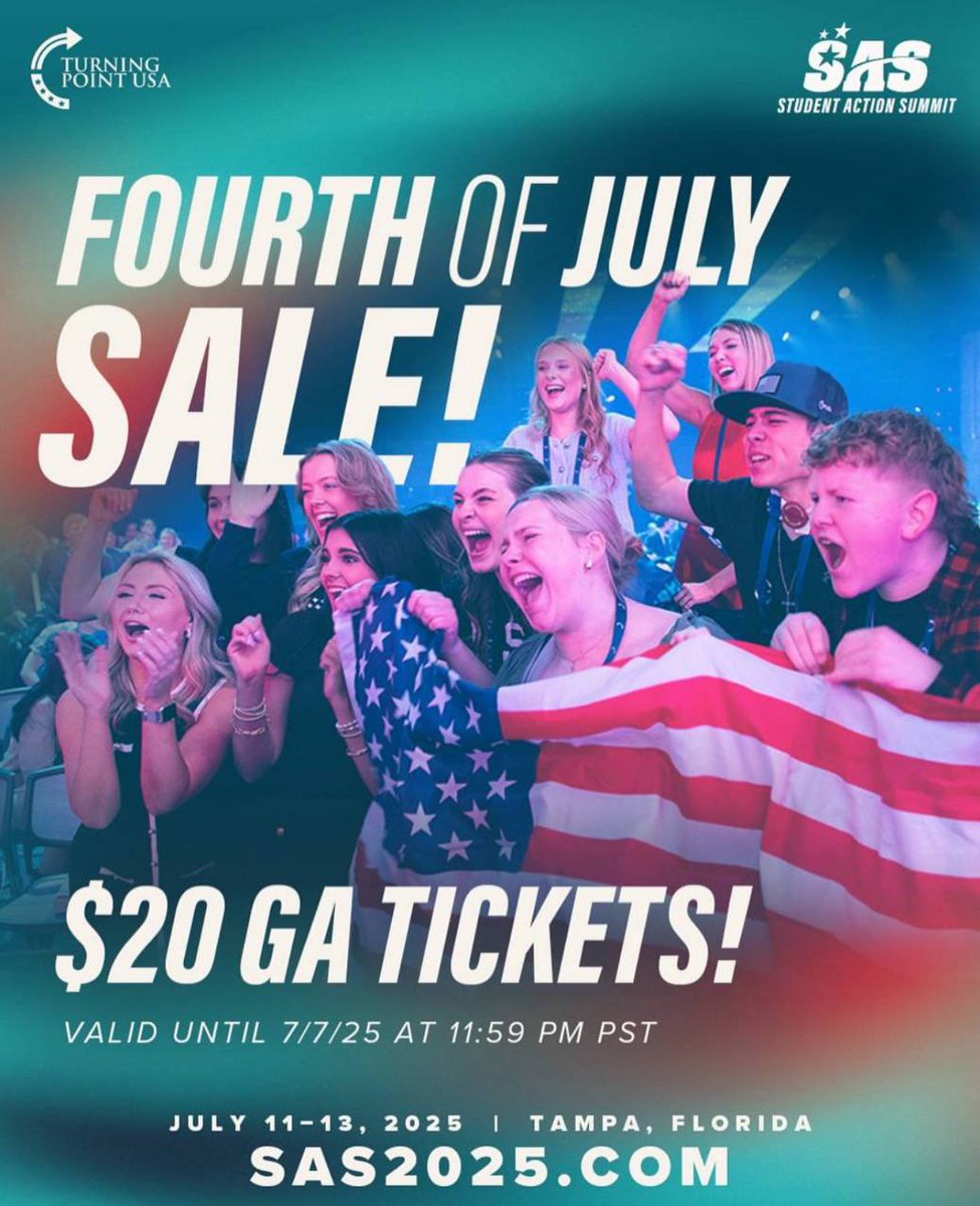 inselmann_m's tweet image. Russell Brand, Jillian Michaels, and Savannah Chrisley are officially part of the SAS 2025 lineup! 🔥 @rustyrockets @JillianMichaels @_ItsSavannah_
Now until 7/7/25 at 11:59 PM PST, get $20 GA tickets with our Fourth of July sale 🇺🇸