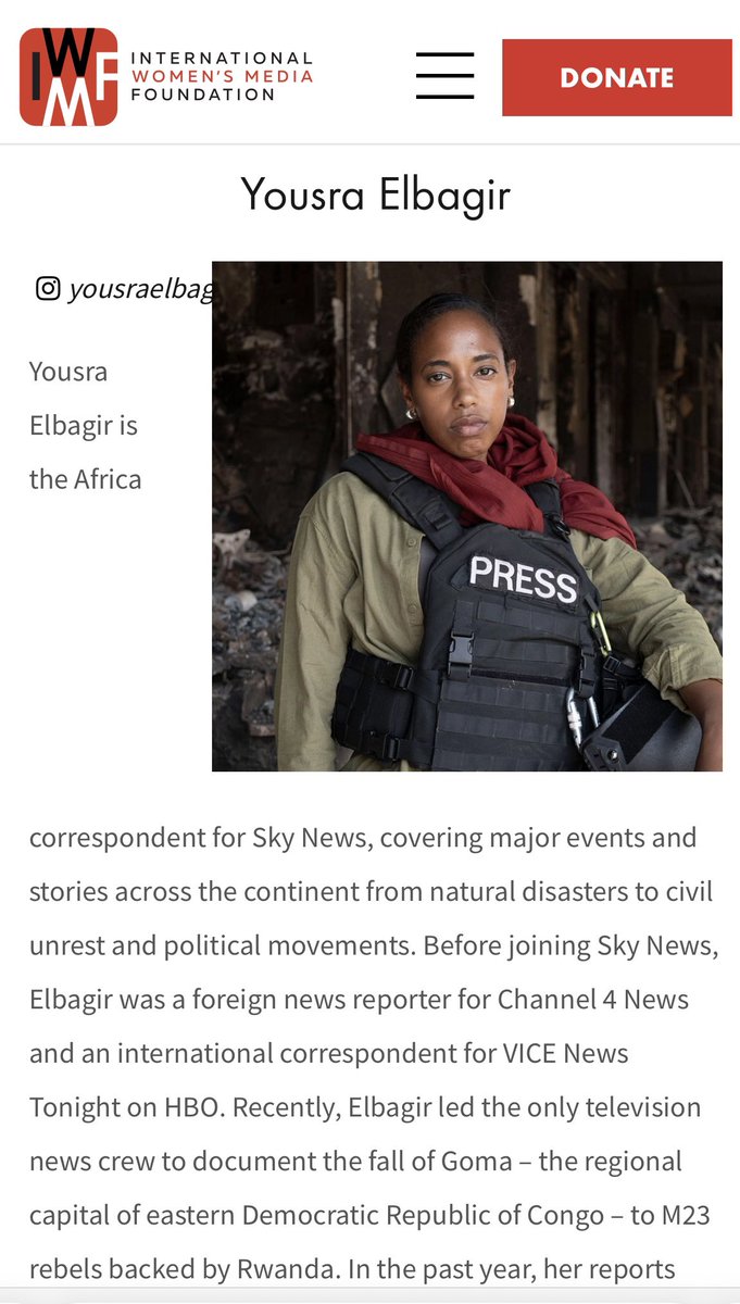 Anna Nemtsova (@annanemtsova) on Twitter photo Congratulations to <a href="/IWMF/">International Women's Media Foundation</a> 2025 Courage in Journalism Award Winners:
Aynur Elgunesh, Juliana Dal Piva, Maritza L.Felix, Sana Atef, Yousra Elbagir
Sana does not show her face. Yousra is in prison
iwmf.org/our-awards/ Congratulations to <a href="/IWMF/">International Women's Media Foundation</a> 2025 Courage in Journalism Award Winners:
Aynur Elgunesh, Juliana Dal Piva, Maritza L.Felix, Sana Atef, Yousra Elbagir
Sana does not show her face. Yousra is in prison
iwmf.org/our-awards/