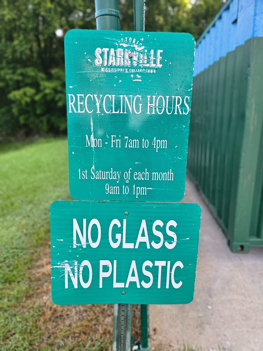 This Saturday (7/5) is the 1st Saturday of the month and that means that our #recycling drop off center will be open from 9am-1pm at 506 Dr Douglas L. Conner Dr.
Conveniently labeled bins for easy drop and go recycling.
Accepting paper, cardboard &amp; cans.
Be mindful of our signs!