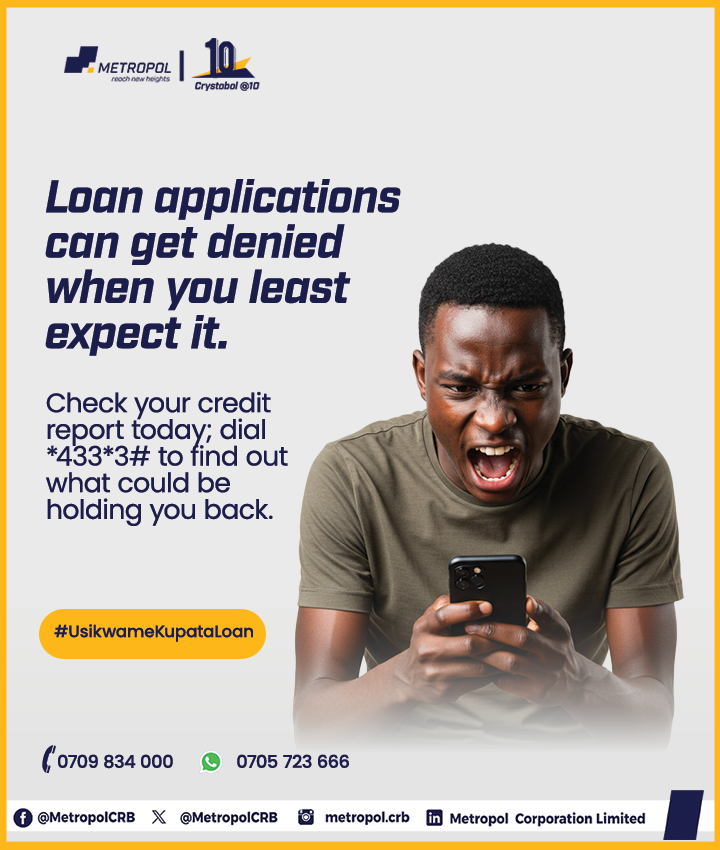 Your credit report reflects your past loans, repayment history, and outstanding balances.  
Lenders use this report to evaluate your financial behavior. 
Is your credit report updated?  
Dial *433# or Download Crystobol app from the google playstore at play.google.com/store/apps/det……