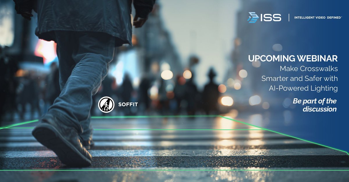 🚦 Happening Today – Creating Smarter Crosswalks with AI
📅July 1 | 2:00 PM ET
Join us today to learn how the Soffit, ISS’ AI-powered dynamic lighting system, is helping cities across the country reduce pedestrian accidents
👉Register here: zoom.us/webinar/regist…
#SmartCities