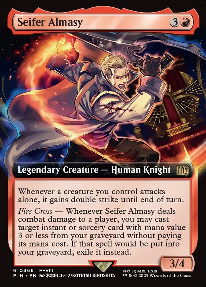hollowmandrake's tweet photo. Hoy #Seifer viene a demostrar como de fuerte está en este #minihilo con un bracket 4 que es la envidia de Ashling en spellslinger. Hechizos y removal desde la mano y el cementerio, gracias al Fire Cross cada turno. Vamos a ello!! 👇🧵 #mtgFinalFantasy #commander https://t.co/QMgBS3ki6Q