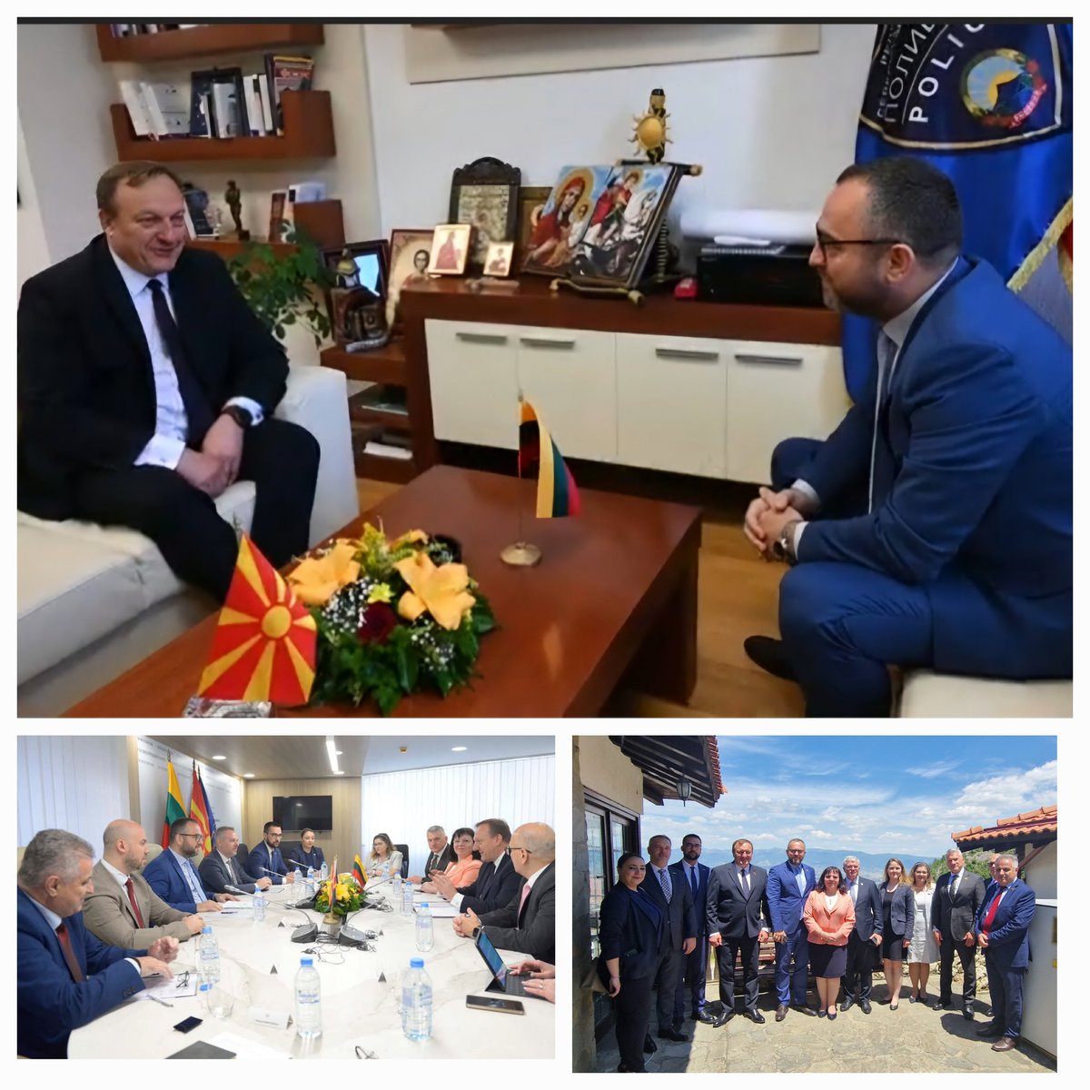 VilmaLTdiplomat's tweet image. 🇱🇹🤝🇲🇰 Ministers of Interior Kondratovič & Toshkovski: grateful for warm welcome, excellent meeting & signing the Readmission Protocol. Ready to advance 🇱🇹–🇲🇰 police cooperation, border management, sharing knowledge & experience!#StrongerTogether #30YearsOfDiplomaticRelations
