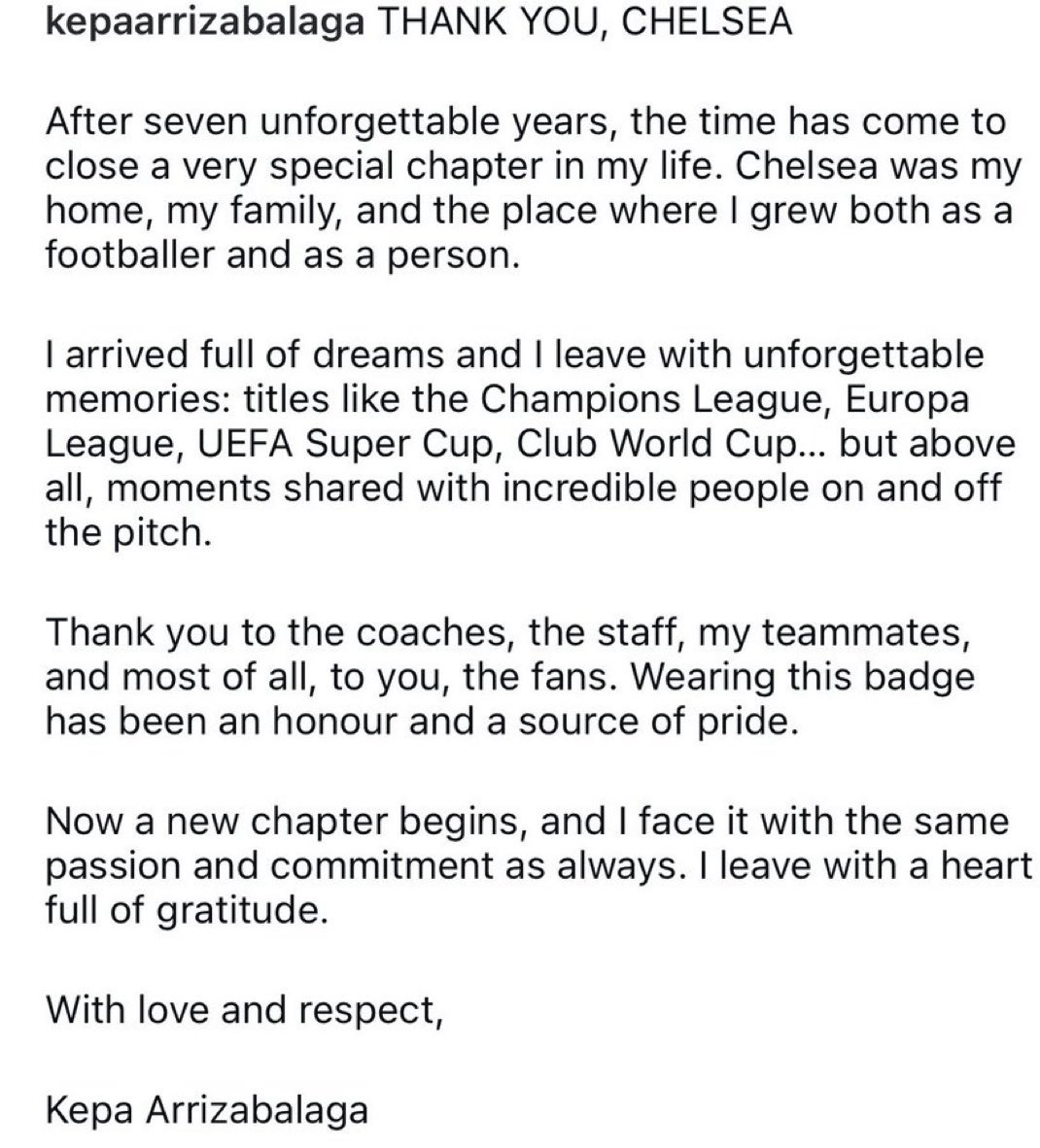 CFCPys's tweet photo. 🚨 Kepa on Instagram https://t.co/JZA27TkEtH