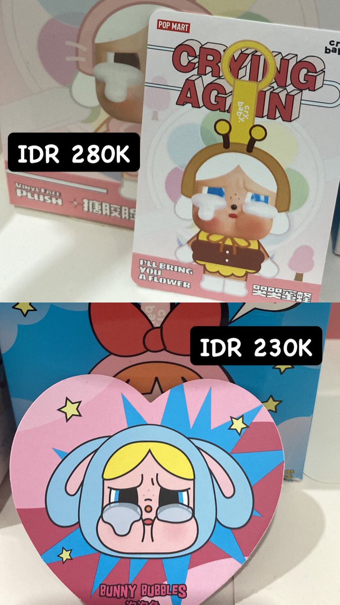 bebekguyur's tweet photo. WTS CBB BEE &amp; PPG BUNNY BUBBLES (SELECTED)

💶IDR : HARGA TERTERA DI SS
📍BISA OYEN : BESTIPS / COD JAKARTA

⚠️GARANSI REFUND 100%  KLO TIDAK ORI POPMART ⚠️

#CBB #CRYINGAGAIN #CBBBEE #POPMARTINDONESIA #keychain https://t.co/q4fl98Kz4E