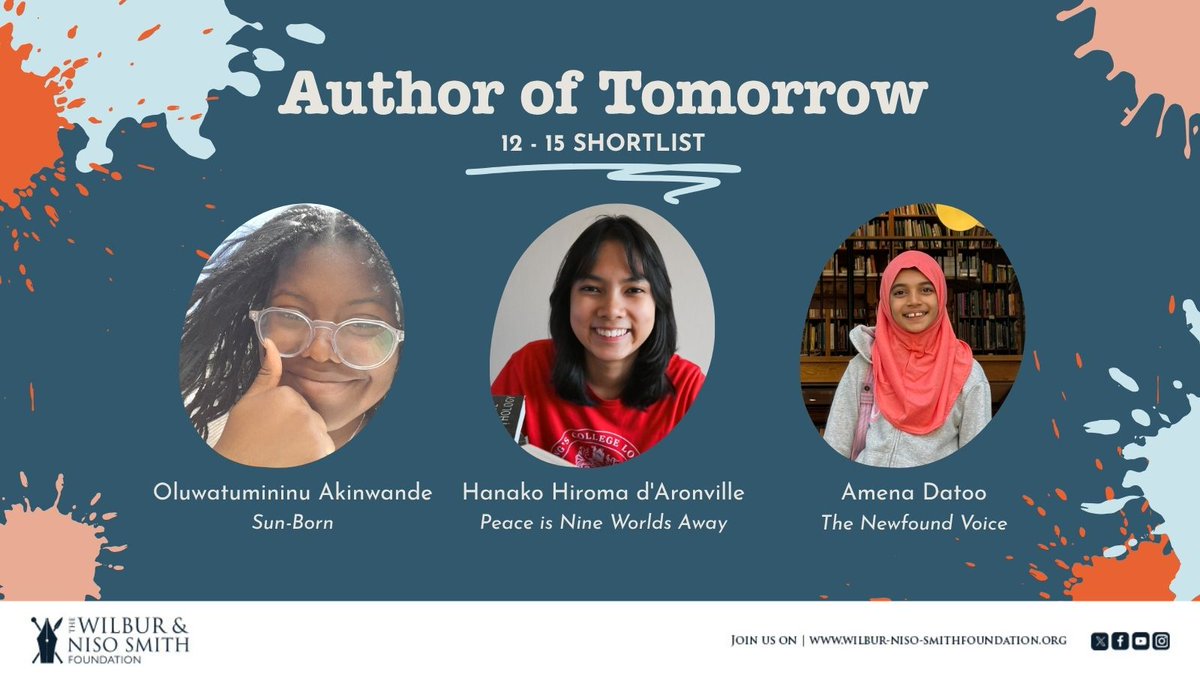 From mythological battles to forbidden books and reincarnated gods, the 12–15 shortlist is packed with bold imagination and powerful storytelling. These three young writers are ones to watch.
Meet them and their stories: bit.ly/468jVFV
#AuthorOfTomorrow #AdventureWriting