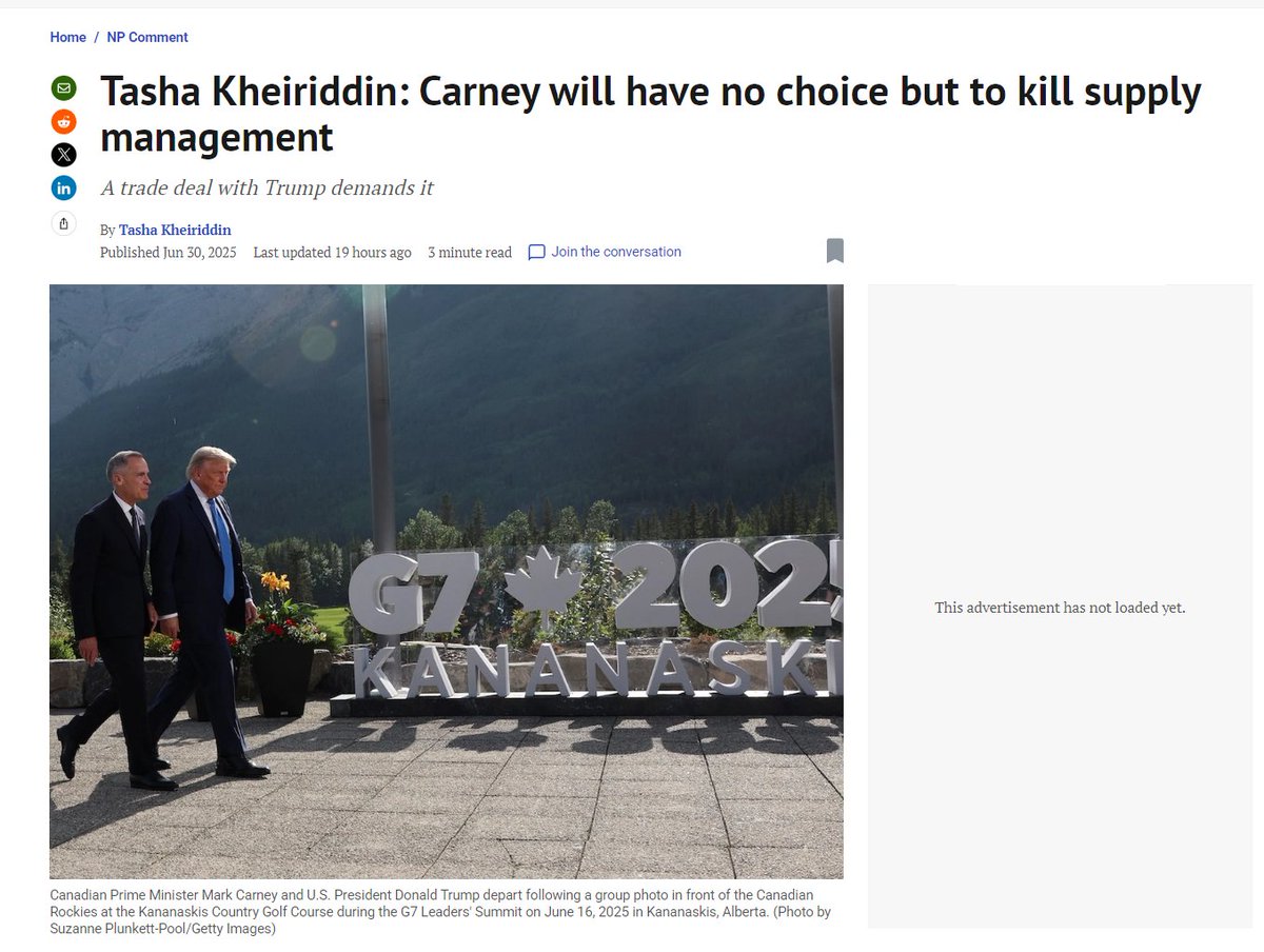 IF MARKY CARNEY KILLS SUPPLY MANAGEMENT

Donald Trump will go down in history as the greatest Prime Minister Canada ever had

and its not even close