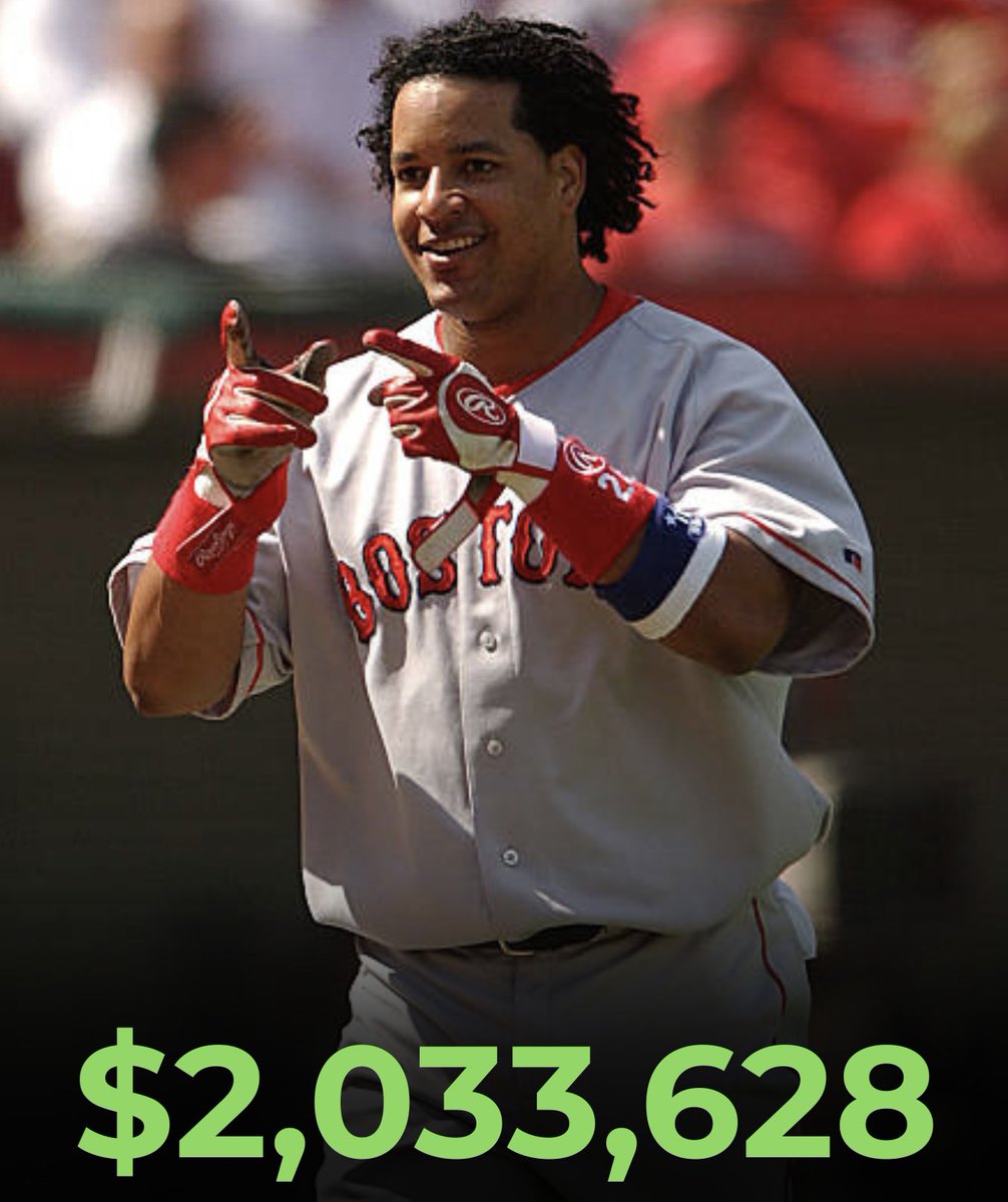 BOSthrowback's tweet image. The second to last year we pay Manny just over $2 million on July 1st!