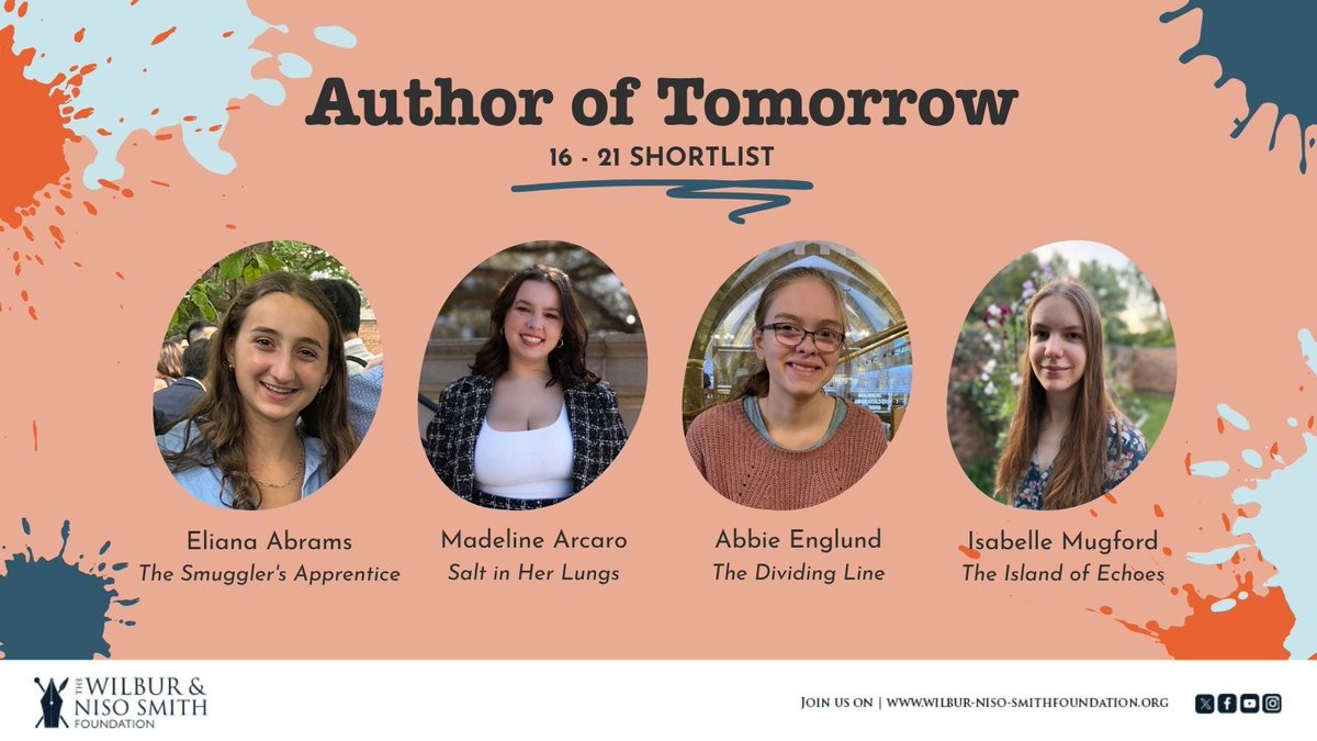 From secret libraries and underwater worlds to cursed islands and cathedral walls, the 16–21 shortlist takes us on bold, breathtaking journeys. These four young writers are pushing the boundaries of adventure storytelling.
Find out more: bit.ly/468jVFV
#AuthorOfTomorrow